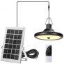 Luz Solar Exterior, Focos LED Exterior Solares con Sensor de Movimiento, IP65 Impermeable, Cable de 5 m, 56 LED Lámpara Colgante Solar Exterior para Jardín Balcón Patio Garaje, 3000K Blanco Calído