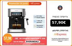 Cafetera Express Cecotec Power Espresso 20 Profesional, Presión 20 Bares, Manómetro, Doble Salida, Cafetera Expreso. 850 W.  Capacidad 1,5 Litros. Acero inoxidable. Vaporizador, Clase A|Cafeteras|