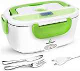 TRAVELISIMO Fiambrera Electrica Solo para Oficina Trabajo 220V Calienta Comida en Minutos, Fiambrera Termica Termo Comida Caliente Acero Inoxidable 1.5L 40W, Tartera Electrica Portatil