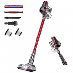 Aspiradora sin Cable 4 en 1 Aspirador sin Cable 20000Pa Potente 1,5 KG Ultraligero Filtración de 7 Etapas Faro LED Montado en Pared Aspirador de Mano para Piso Duro Alfombras Pelo de Mascotas Coche
