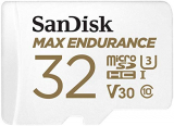SanDisk MAX Endurance Tarjeta de Memoria microSDHC 32GB para videovigilancia y Control del hogar con Adaptador SD con hasta 15,000 Horas