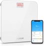 LIORQUE Báscula de Baño Digital Báscula Inteligente con APP Compatible con Smartphone Andriod y iOS, Tecnología Step-On, Alta Precisión, 0,2-180kg – Blanco