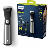 Philips MG7745/15 Recortadora 14 en 1 Maquina recortadora de barba y Cortapelos para hombre, óptima precisión, tecnología Dualcut, autonomía de 180 minutos, batería, Negro/Plata