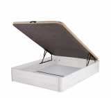 DHOME Canape Abatible Tapizado 3D 4 válvulas Maxima Calidad Esquinas canapé Madera (105×200 Ártico, 30mm)