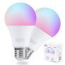 EDS SERVICE Alexa WiFi Smart Bulbs (9W), APP o Control de voz E27 Bombilla LED sintonizable que cambia de color y blanco, funciona con Alexa y Google Home, Bombilla WiFi de 2.4Ghz (2Pcs)
