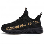 Daclay Enfants Chaussures Chaussures de Course garçons garçons école primaire 2019 Printemps et automne Chaussures de Sport Chaussures de Sport (33 EU,Negro)
