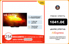 LG OLED, Smart TV 55″ y 65″, 4K UHD, WiFi, OLED, Smart TV, HDR, Filmaker mode, Inteligencia Artificial, procesador α9 Gen3|Televisor LED|