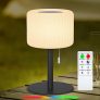 POWERBEAUTY Lampara De Mesa Exterior Portatil Lamparas Inalambricas Regulación Lampara Mesa LED Recargable Táctil IP44 Impermeabile Para De Noche Para Sala De Comedor Dormitorio Lectura Bar Hoteles