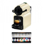 Nespresso De’Longhi Inissia EN80.CW – Cafetera monodosis de cápsulas Nespresso, 19 bares, apagado automático, color crema, Incluye pack de bienvenida con 14 cápsulas