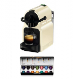 Nespresso De’Longhi Inissia EN80.CW – Cafetera monodosis de cápsulas Nespresso, 19 bares, apagado automático, color crema, Incluye pack de bienvenida con 14 cápsulas