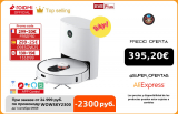 código promocional: 09ESOW25 (299 25€) ROIDMI Robot aspirador compatible con asistente de Google, Control de la aplicación en casa, mopa|Aspiradoras|