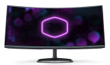 Cooler Master GM34-CW Monitor Curvo Gaming – 34″ 1500R UWQHD (3440×1440) 144Hz/1ms Panel VA Quantum Dot LED (Display HDR 400), AMDFreeSync 2, Altavoces, Soporte Aluminio, DP y HDMI – Enchufe EU