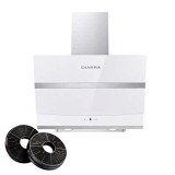CIARRA CBCW6736N Campana Extractora Cocina 60 cm Clase A Recirculación Filtros Carbonos 3 Velocidades Blanca
