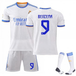 LHNLSMGS Camiseta de la equipación Local del Real Madrid 2020/21 para Hombre Conjunto de Camiseta, Pantalones Cortos y Calcetines para niños y Adultos (L, 9)