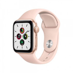 Apple Watch SE (GPS, 40 mm) Caja de Aluminio en Oro – Correa Deportiva Rosa Arena