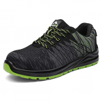 NORTIV8 Zapatos de Seguridad Antideslizante Hombre Ligeras Zapatillas de Trabajo Antiestaticas de Acero Puntera Zapatos Construcción Transpirables Verde Negro SNIC226M-E Talla 42 (EUR)
