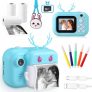 VicTop Cámara instantánea para niños y niñas, cámara digital HD 1080P con papel de impresión, grabadora de video para niños, regalos de cumpleaños para niñas y niños de 3 a 14 años, pantalla de 2.4