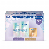 Durex Pack Sensitivo Invisible – Preservativos Durex Invisible Extra Sensitivo + Real Feel – 27 Condones