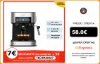Cafetera Express Cecotec Power Espresso 20 Profesional, Presión 20 Bares, Manómetro, Doble Salida, Cafetera Expreso. 850 W.  Capacidad 1,5 Litros. Acero inoxidable. Vaporizador, Clase A|Cafeteras|