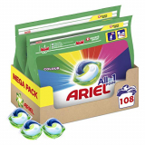 Ariel Pods Detergente Lavadora Cápsulas 108 Lavados (Pack 2 x 54), Color y Brillo