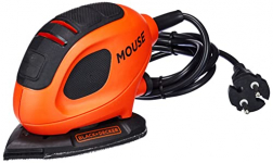 BLACK+DECKER BEW230BC Lijadora de Detalle Mouse 55W 11.000RPM Diámetro Orbita 1.5mm Incluye 15 Accesorios y Bolsa de Transporte