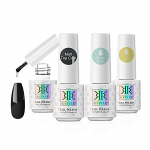 RSTYLE Top Coat y Base Coat Mate Semipermanente, 4PC No Wipe Top Coat Esmalte Semipermanente Gel Nail Polish UV LED Capa Superior Set 5ML