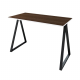 LEVIRA Escritorio, Mesa de Escritorio, Wye II, 110 x 60 x 74 – Negro y Wengue Oscuro