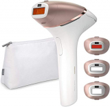Philips Lumea Prestige BRI956/00 – Depiladora Luz Pulsada para la Depilación Permanente del Vello Visible en Casa con 4 Cabezales: Cuerpo, Bikini, Axilas y Cara, Blanco y Rosa