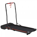 HOMCOM Cinta de Correr Plegable Eléctrica con Mando a Distancia Velocidad 1-6 km/h con Pantalla LED y 2 Ruedas Máx. 90kg para Andar Caminar 133x61x103 cm Negro y Rojo