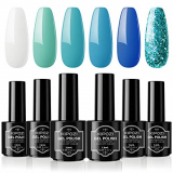 Kit De Esmalte De Uñas En Gel De 6 Colores De Gran Capacidad De 8ML,Juego De Iniciación De Esmalte De Gel De Lámpara de Curado LED Para Uso Doméstico Clásico O Salones De Uñas