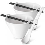 DOWAN Juego de 2 cuencos de ramen, cuencos japoneses para fideos con palillos y cucharas, cuencos profundos de 20 onzas, cuencos blancos de cocina para ramen, sopa, lavavajillas y microondas
