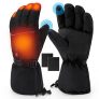 Augot Guantes Calefactables para Hombres y Mujeres, Guantes Calefactables Moto con 3 Niveles de Control de Temperatura Guantes de Invierno Impermeables para Motto Esquí Pesca Senderismo Caza Ciclismo