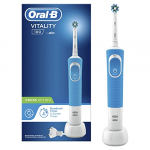 Oral-B Vitality 100 Cepillo de Dientes Eléctrico con Mango Recargable, Tecnología Braun y 1 Cabezal de Recambio – Azul