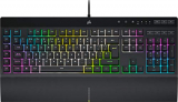 Corsair K55 RGB PRO XT Teclado para Juegos con Teclas de Membrana, Retroiluminación RGB Dinámica, 6 Teclas Macro con Integración el Software Elgato, Resistencia al Polvo y los Derrames, QWERTY, Negro