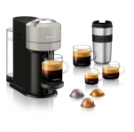 Nespresso VERTUO Next XN910B Cafetera de cápsulas, máquina de café expreso de Krups, café diferentes tamaños, 5 tamaños tazas, tecnología Centrifusion, calentamiento 30 segundos, Wifi, Bluetooth, Gris