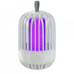CalmGeek Lámpara Antimosquitos Eléctrico LED Mosquito Lámpara Trampa con Luz de Noche Blanca de Insectos Atrae a Moscas de Fruta para Hogar Dormitorio Aire Libre Camping (Blanco – USB)