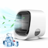 Air Acondicionado Portátil, Anweller Air cooler 4 en 1, Enfriador de Aire Móvil con Luz Nocturna, Ventilador con Tanque de Agua Grande de 300ml, Mini Humidificador para Hogar,Oficina, Camping,etc