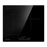 CIARRA CBBIH3BF Placa Inducción Integrada 6500W de 3 Fuegos con Zona Flex y Función Boost Inducción Vitrocerámica de Control Táctil 9 Niveles de Potencia Función de Seguridad Negro