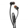 JBL T110 Auriculares In Ear con Pure Bass Con manejo de un solo botón y micrófono, color negro