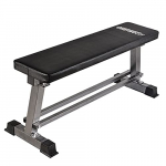 OneTwoFit Banco de Musculación Plano Banco para Levantamiento de Pesas Entrenamiento y para Ejercitar el Abdomen con Bastidor para Mancuernas Capacidad de 660lbs OT070