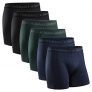 Calzoncillos Bóxers de Algodón para Hombre, Ropa Interior, Elásticos, Ultrasuaves, Comodidad Superior, Corte Clásico, Multipack, Pack de 6 (Multicolor: 2x Negro, 2x Verde, 2x Azul Melange), Medium)