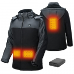 ONATISMAGIN Chaleco cálido para hombre, chaleco con temperatura ajustable, batería de carga USB, chaleco cálido de invierno, adecuado para actividades frías al aire libre (XL), Negro , XL
