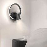 Ketom Moderna Lámpara de Techo LED Negra, 17W Plafón LED Techo, Orientables 1 Focos Techo, Redondo Luz de Techo Blanco Neutral 4000K, 5W Bombilla GU10 Incluida