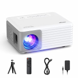 Mini Proyector Portátil con Tripode, 6500 Lumens Videoproyector Soporta HD 1080P, AKIYO O1 Proyector Portátil Cine en Casa, para Movil/Teléfono/PC/PS4/TV Stick/HDMI, Regalo para Niños