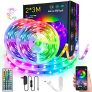 Tiras LED, RGB 5050 Luces Led 6M de Colores con Control Remoto y Control de APP, Bluetooth Musical Tiras LED, 16 Millones de Colores, Luces Led Decorativas para la, Habitación, Televisión, Techo