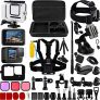 Kit de accesorios para gopro Hero 9/10 negro, Mocikoa gopro Hero 9 accesorios Hero10, resistente al agua, soporte para cinturón de pecho, soporte para bicicleta, barra selfie