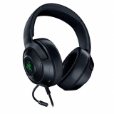 Razer Kraken X USB – Auriculares Gaming con sonido envolvente digital 7.1, micrófono cardioide plegable, comodidad ligera, Negro (USB)