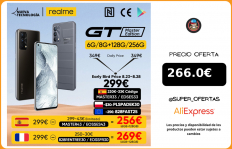 realme GT Master Edition (Estreno mundial) Versión global Teléfono móvil Snapdragon 778G 5G 128GB/256GB Pantalla SuperAMOLED de 6,43″ a 120Hz 4300mAh 65W NFC; 43€ Código: MASTER43 / EOSSES43|Teléfonos móviles|