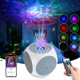 Proyector de Luz Estelar, TAOPE LED de Luz Nocturna Giratorio Cambiar Color Reproductor de Música/Bluetooth/Temporizador/Remoto, Lámpara Luces Nocturnas de Nebulosa Giratorio-Niños/Decoración/Regalo