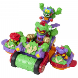 SUPERTHINGS RIVALS OF KABOOM Spike Roller – Gran vehículo con Dos vehículos acoplables, 3 SuperThings y 1 Kazoom Kid exclusivos